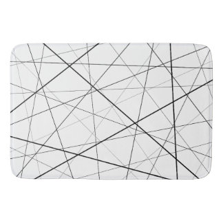 Tapis De Bain Black and white geometric pattern