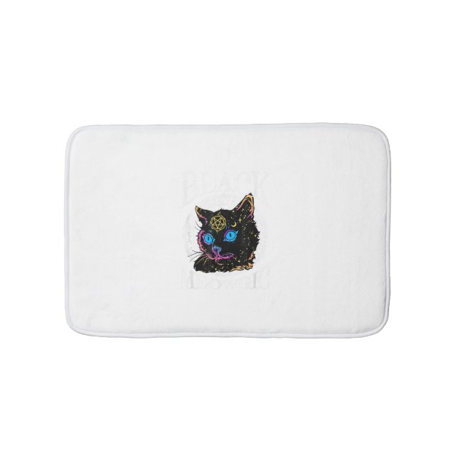 Tapis De Bain Black Cat Meowgic, Halloween Witch, Witchcraft Pen (Devant)