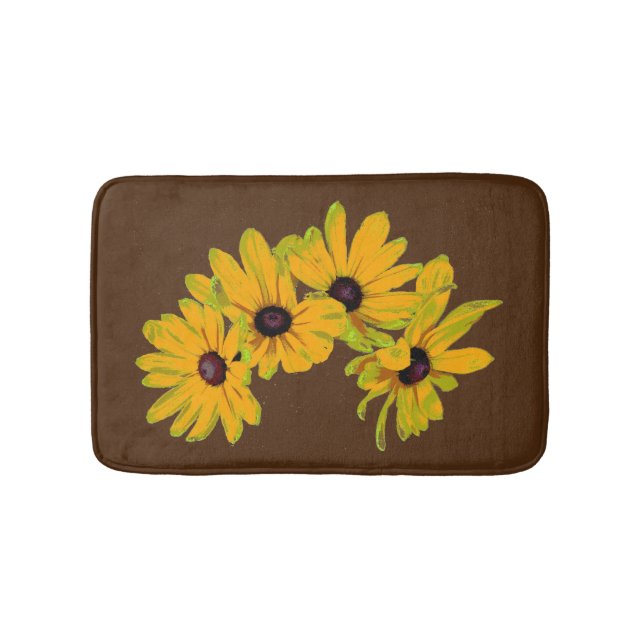 Tapis De Bain Black Eyed Susan Flowers Bath Mats (Devant)