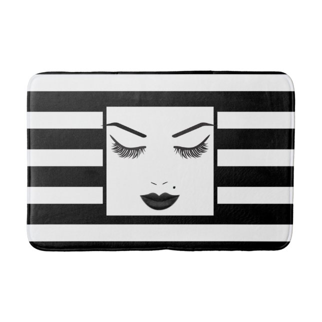 Tapis De Bain Black Lips Beauté Maquillage Visage Cils & Sourcil (Devant)