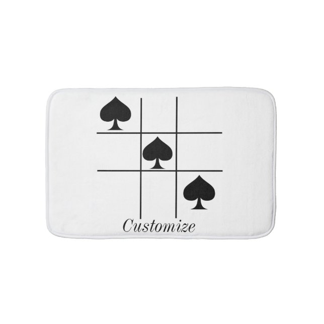 Tapis De Bain Black Spades Tic Tac Toe Thunder_Cove (Devant)