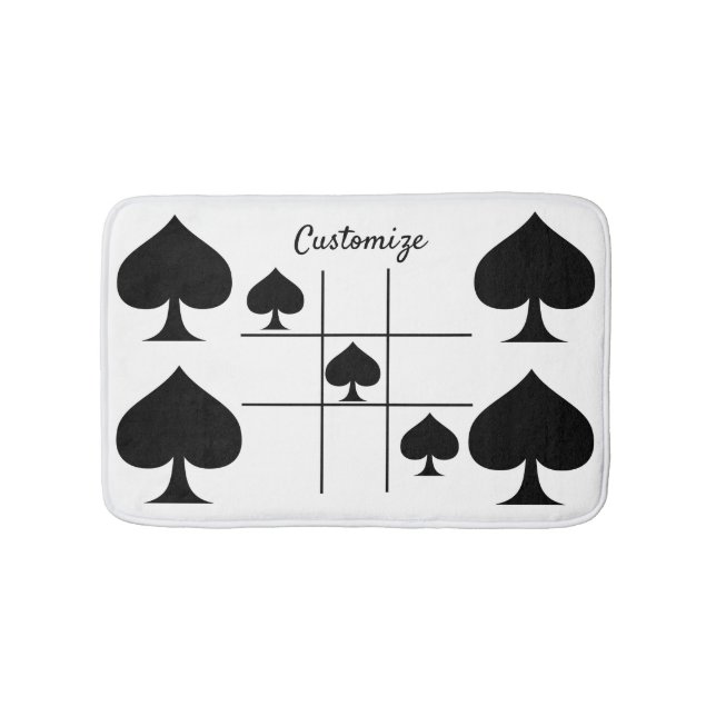Tapis De Bain Black Spades Tic Tac Toe Thunder_Cove (Devant)