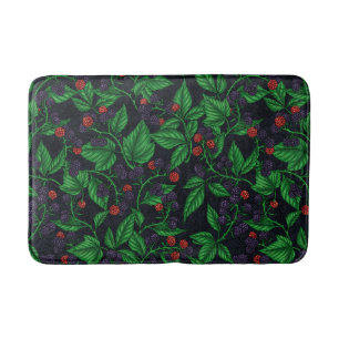 Tapis De Bain Blackberry sur gris foncé