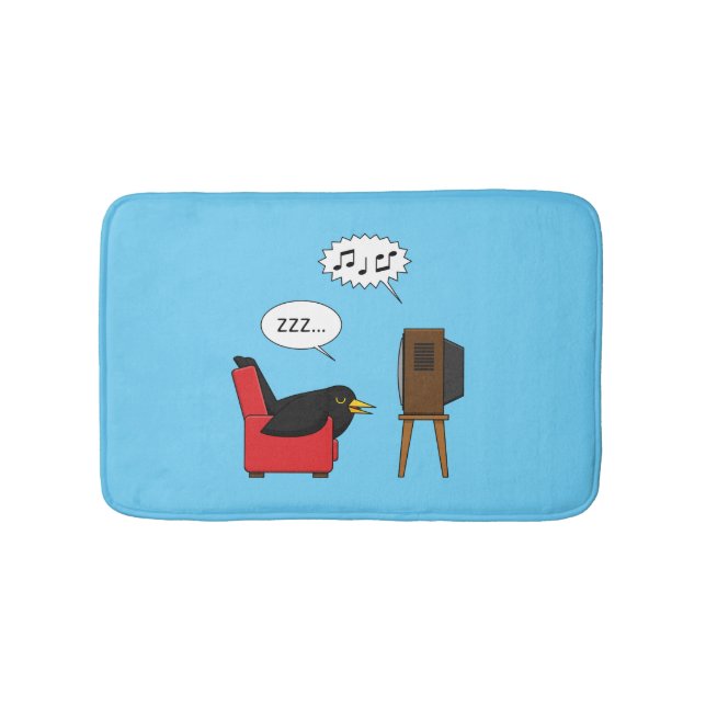 Tapis De Bain Blackbird Dormir devant la bande dessinée de la té (Devant)
