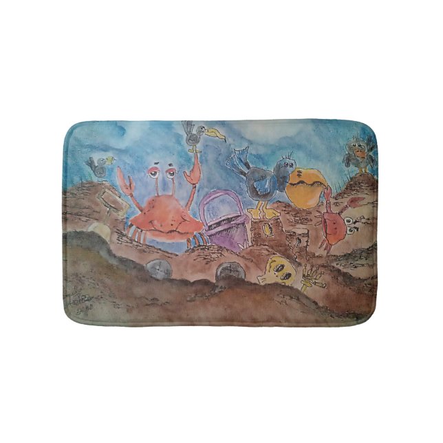 Tapis De Bain Blagues de plage (Devant)