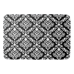 Tapis De Bain Blanc de Ptn de damassé de Prima grand sur le noi
