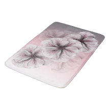 Blanc gris rose Ombre floral