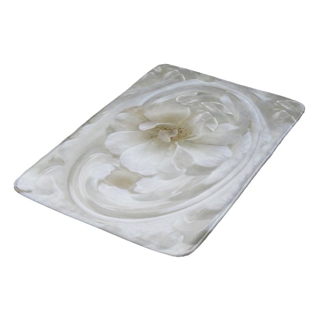 Tapis De Bain Blanc ivoire (Angle)