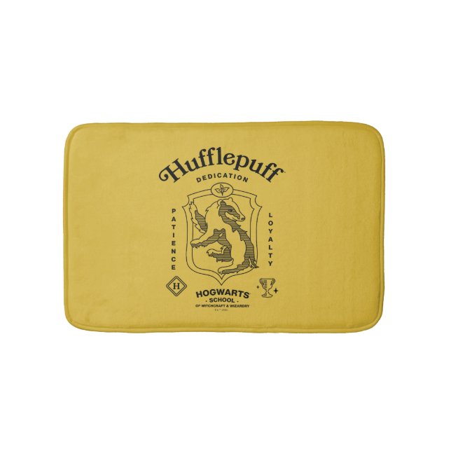 Tapis De Bain Blason Dévouement Patience Loyauté HUFFLEPUFF™ (Devant)