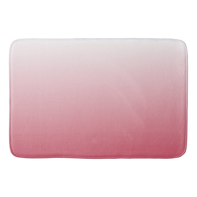 Tapis De Bain Bleu à deux tons foncé rose saumon (Devant)