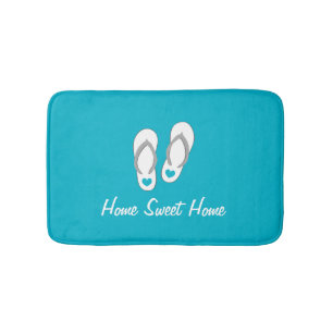 Tapis de bain bleu à la maison doux à la maison
