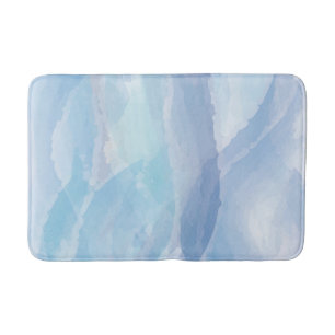 Tapis De Bain Bleu, abstrait, cool couleur de l'eau brosse art