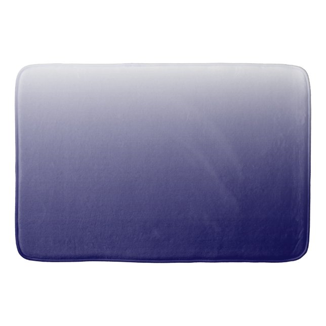 Tapis De Bain Bleu bleu marine foncé à deux tons (Devant)