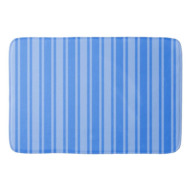 Tapis De Bain Bleu bonbons rayures (Devant)