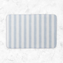 Bleu clair blanc côtier rayé scandinave délavé