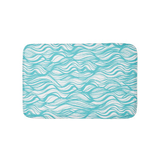 Tapis de bain bleu d'Aqua lunatique de ressacs