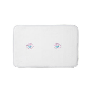 Tapis De Bain Bleu de Cornflower clair, Ciel Mégenta, Fille