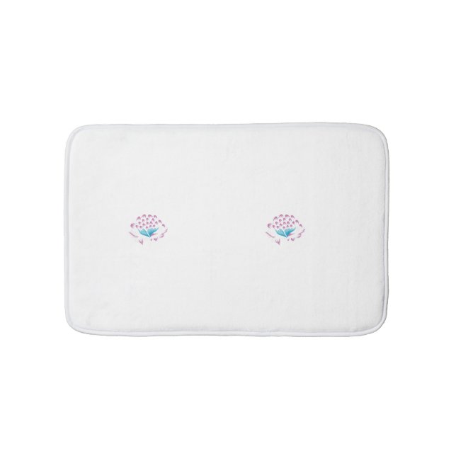 Tapis De Bain Bleu de Cornflower clair, Ciel Mégenta, Fille (Devant)