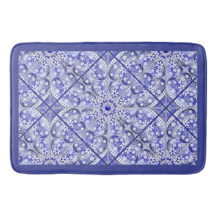Tapis De Bain Bleu de dentelle en céramique de Grèce