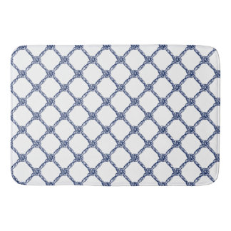 Tapis De Bain Bleu de la Marine Noeuds Nautiques