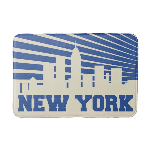 Tapis De Bain Bleu de New York City (Devant)