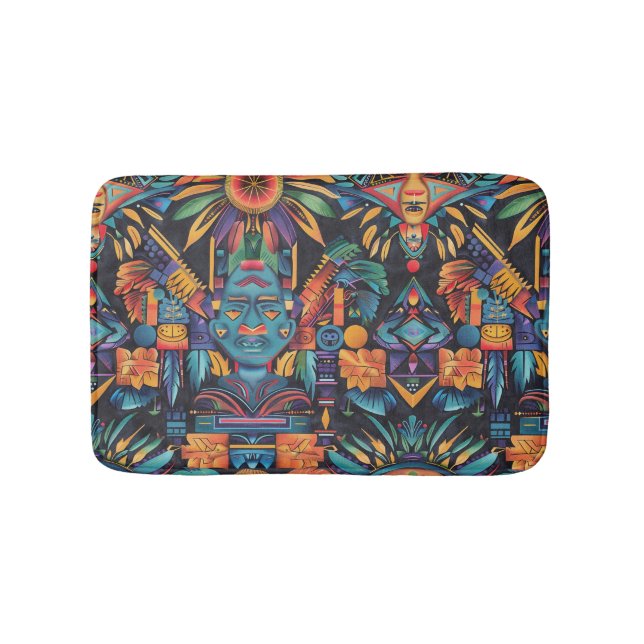 Tapis De Bain Bleu doux "Epochal Sytry" Luxe Petit Mat Bain (Devant)