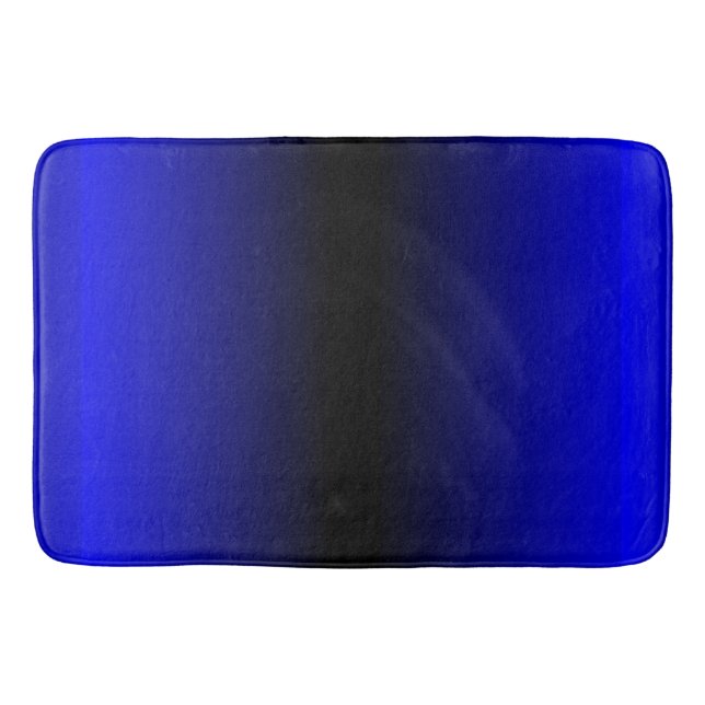 Tapis De Bain Bleu électrique solide (Devant)