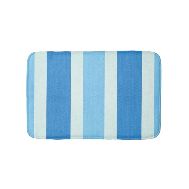 Tapis De Bain Bleu et blanc (Devant)