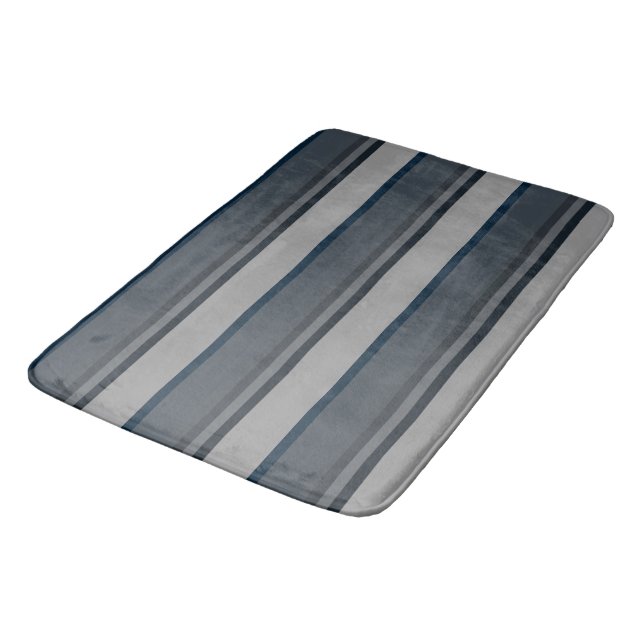 Tapis De Bain Bleu et gris (Angle)