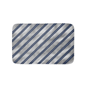 Tapis De Bain Bleu et gris brillant
