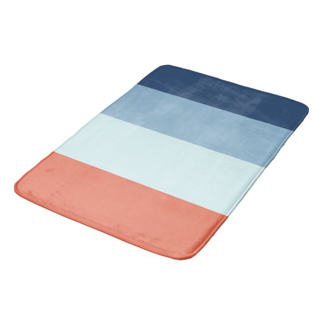 Tapis De Bain Bleu et orange (Angle)
