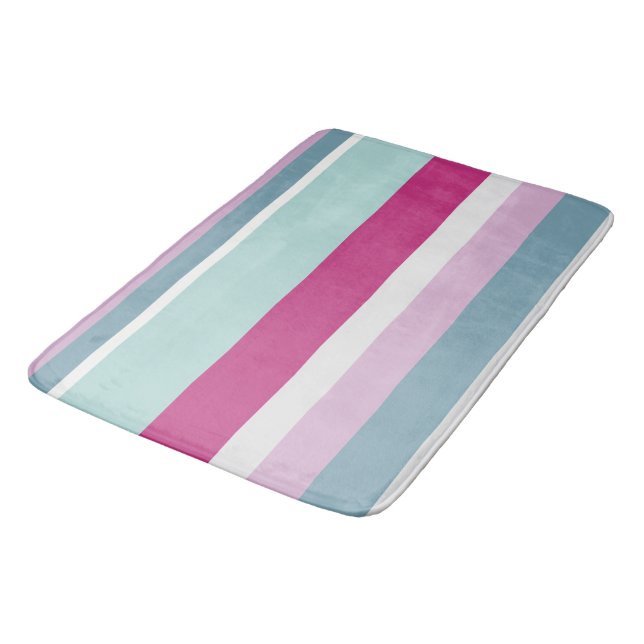 Tapis De Bain Bleu et rose (Angle)