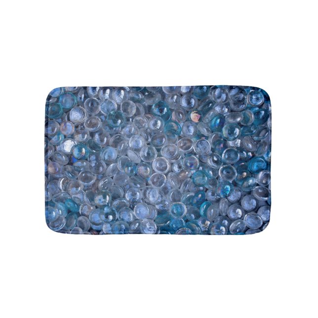 Tapis De Bain Bleu flottant réfléchissant et billes en verre cla (Devant)