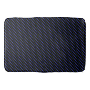 Tapis De Bain Bleu foncé et Diagonale noire