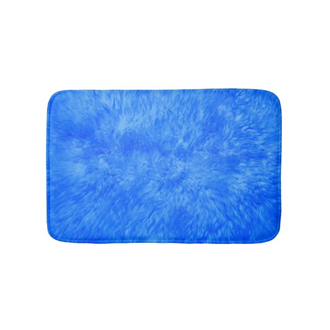 Tapis De Bain Bleu fourrure Frénétique (Devant)