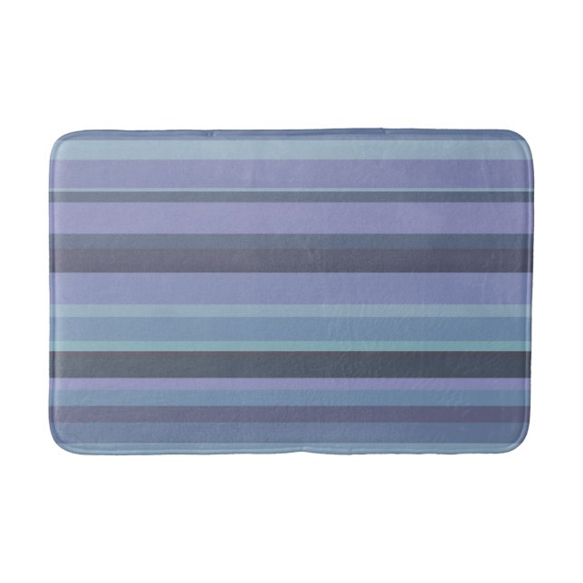 Tapis De Bain Bleu-gris, bandes horizontales (Devant)