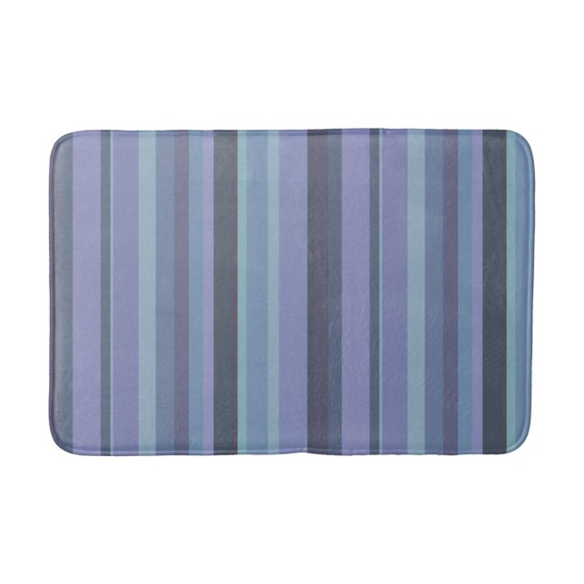 Tapis De Bain Bleu-gris, bandes horizontales (Devant)