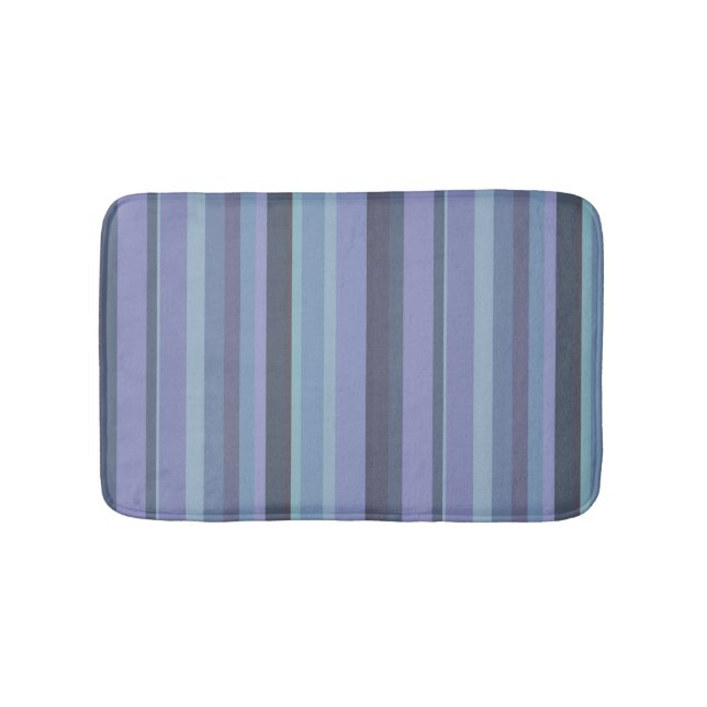 Tapis De Bain Bleu-gris, bandes horizontales (Devant)