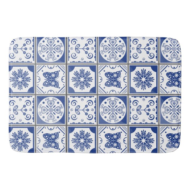 Tapis De Bain Bleu Méditerranée (Devant)