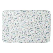 Bleu Motif de feuilles traditionnelles sur blanc