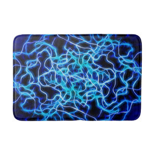 Tapis De Bain Bleu Néon Électrique Bobine de Tesla Foudre