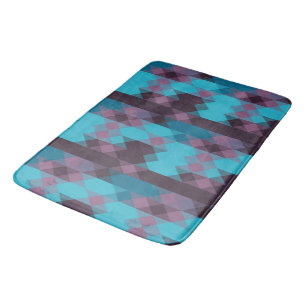 Tapis De Bain bleu paon, violet, bleu topaze et tonnerre