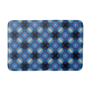 Tapis De Bain Bleu Spacey Géométrique