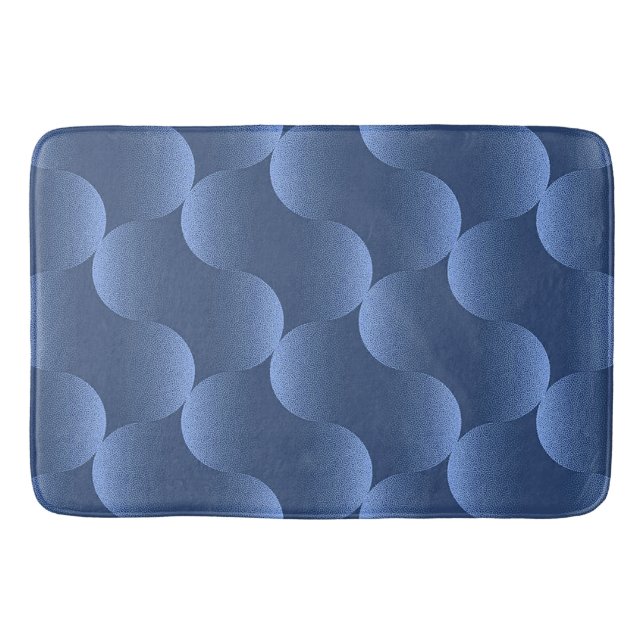 Tapis De Bain 💙 Bleu Style de Maison Abstrait Vibrant Bain ✨ (Devant)