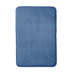 Tapis De Bain Bleu Trellis Grille moderne Carrés et diamants