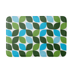 Tapis De Bain Bleu, vert, cool, tendance, nature moderne abstrai