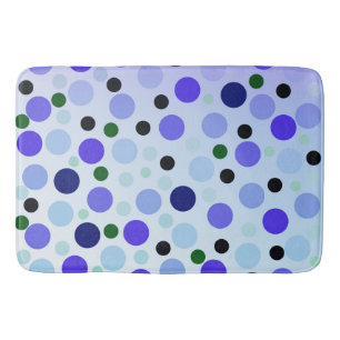 Tapis De Bain Bleu Violet Et Vert Pois,