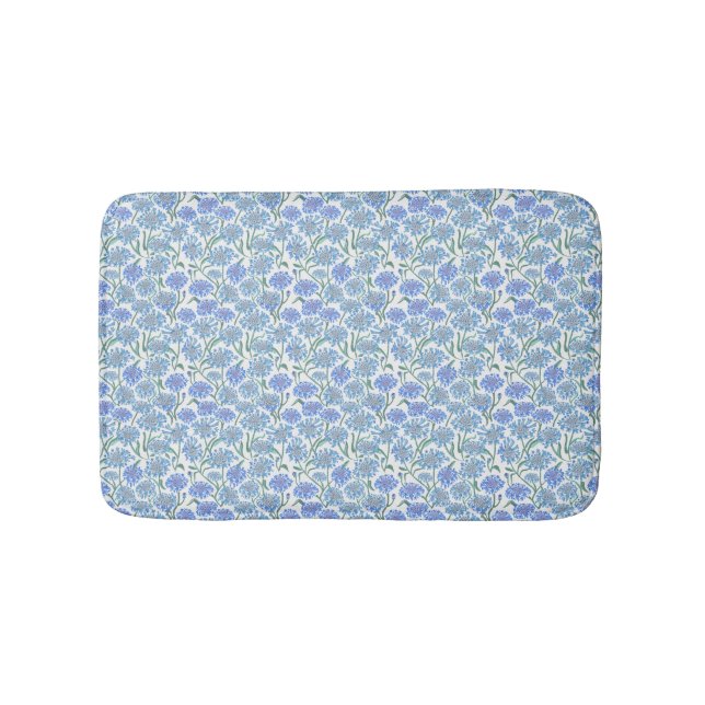 Tapis De Bain Bleuets au crayon bleu (Devant)