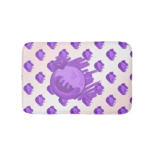 Tapis De Bain Bleuets et crème Motif de fruits