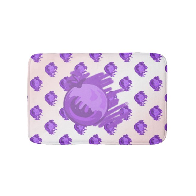 Tapis De Bain Bleuets et crème Motif de fruits (Devant)